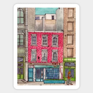 Tribeca Manhattan New York City Art Print - Iconic Tiny's 135 and The Bar Upstairs Magnet